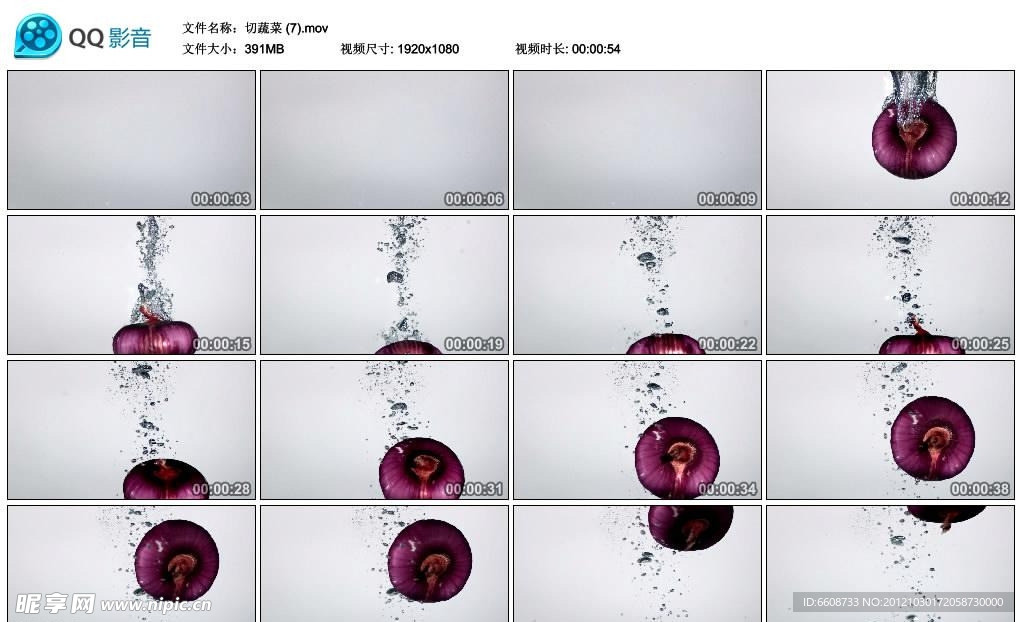 水中洋葱高清实拍视频素材