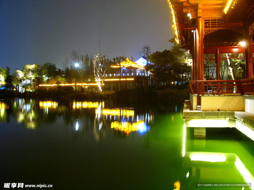 南京 玄武湖 夜景灯光