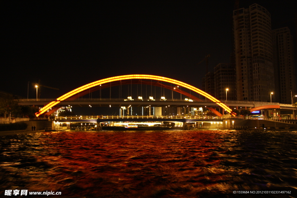 天津海河夜景