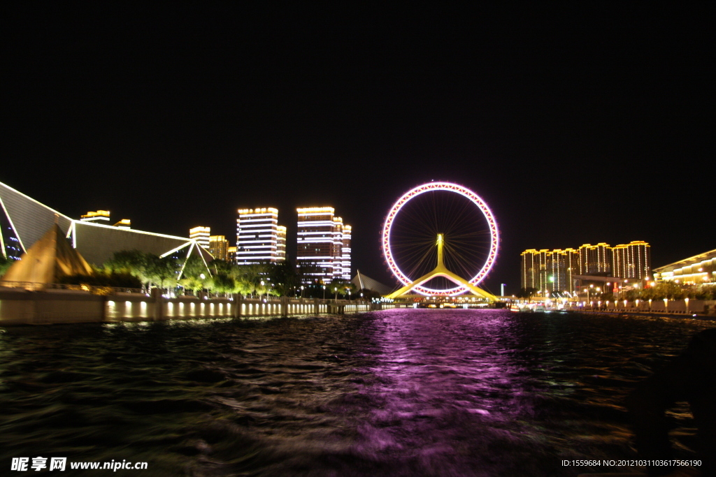 天津海河夜景