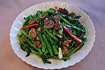 菜心炒鸡杂