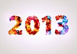 2013字体七彩创意设计