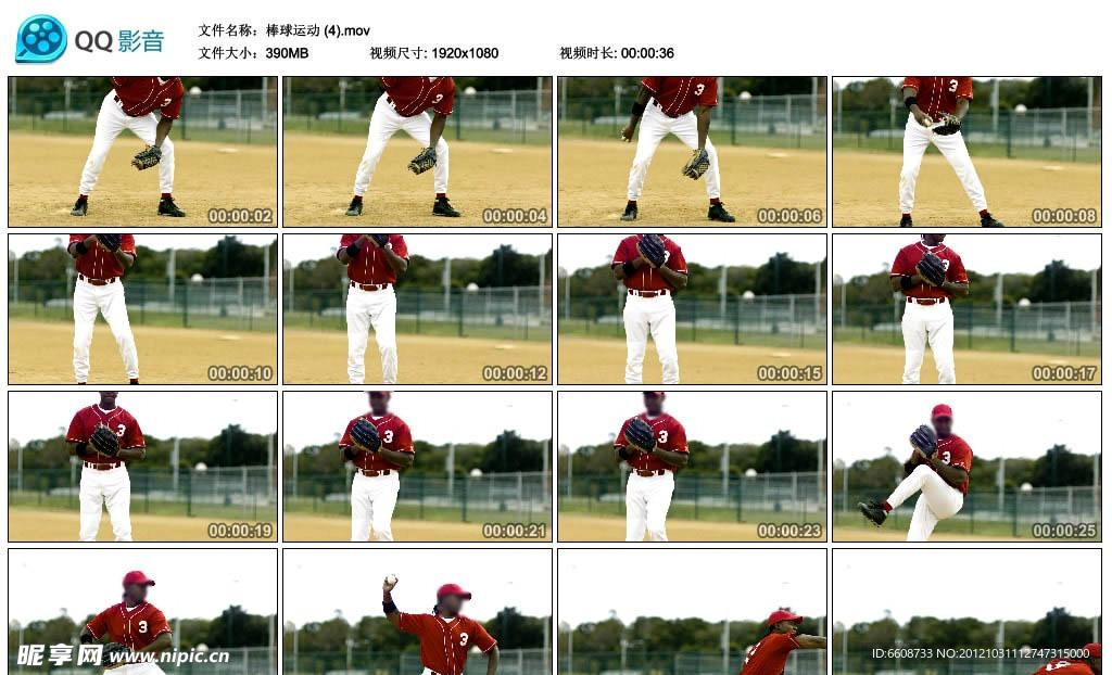 棒球运动员高清实拍视频素材