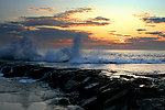 夕阳海浪