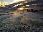 夕阳海浪
