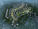 别墅建筑群鸟瞰图