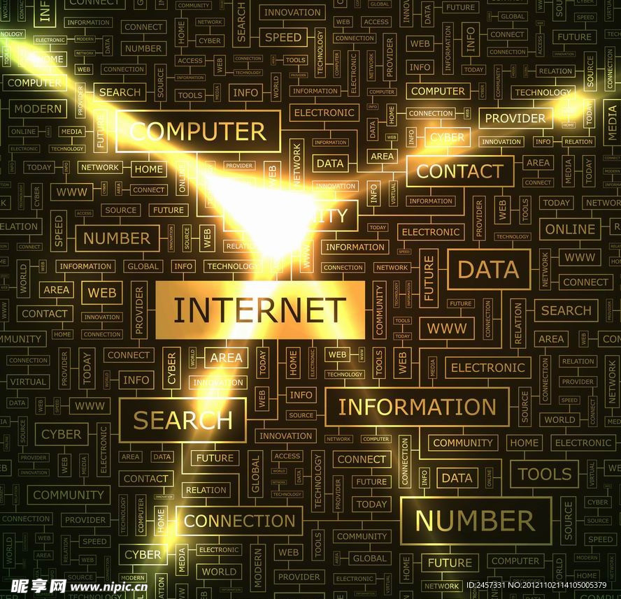 金色线路教育科技背景