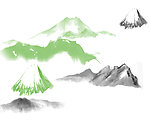 崇山峻岭笔刷