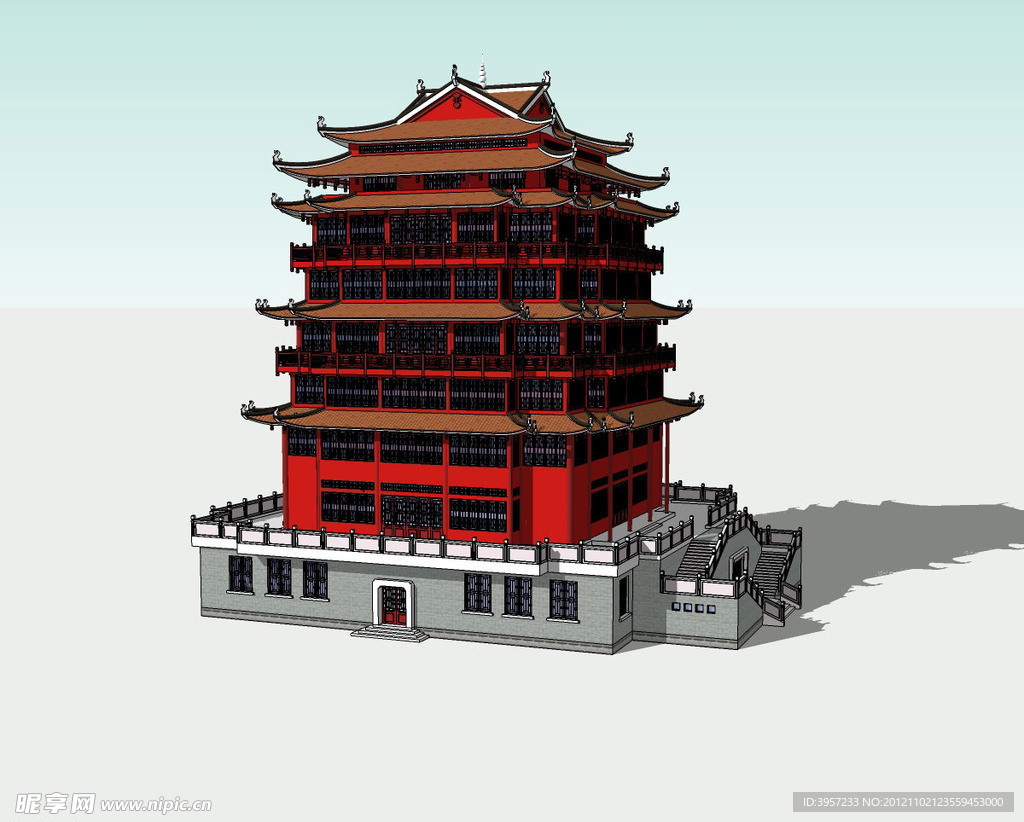 寺庙3D模型