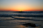 夕阳海浪