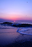 夕阳海浪
