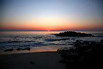 海岸夕阳景色