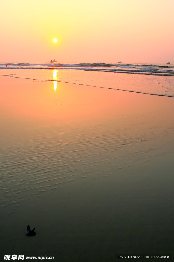 海滩落日