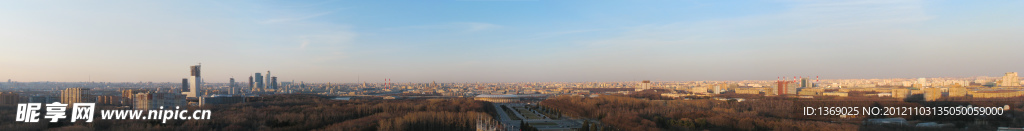 城市宽幅全景图