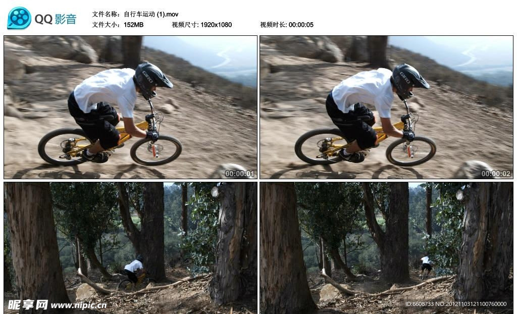山地自行车运动高清实拍视频素材