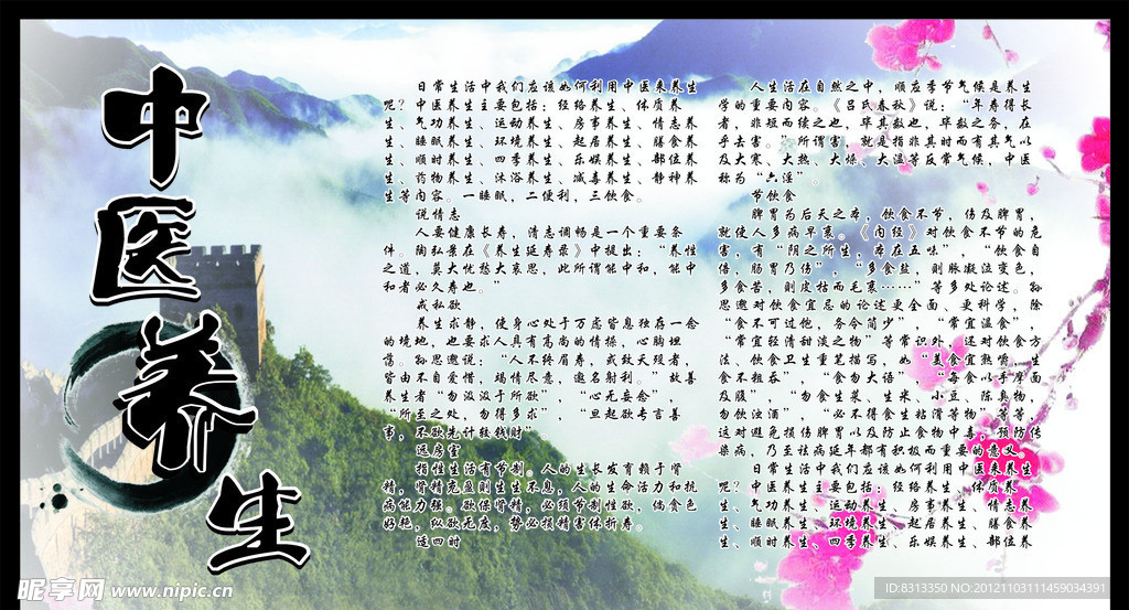 中医养生展板