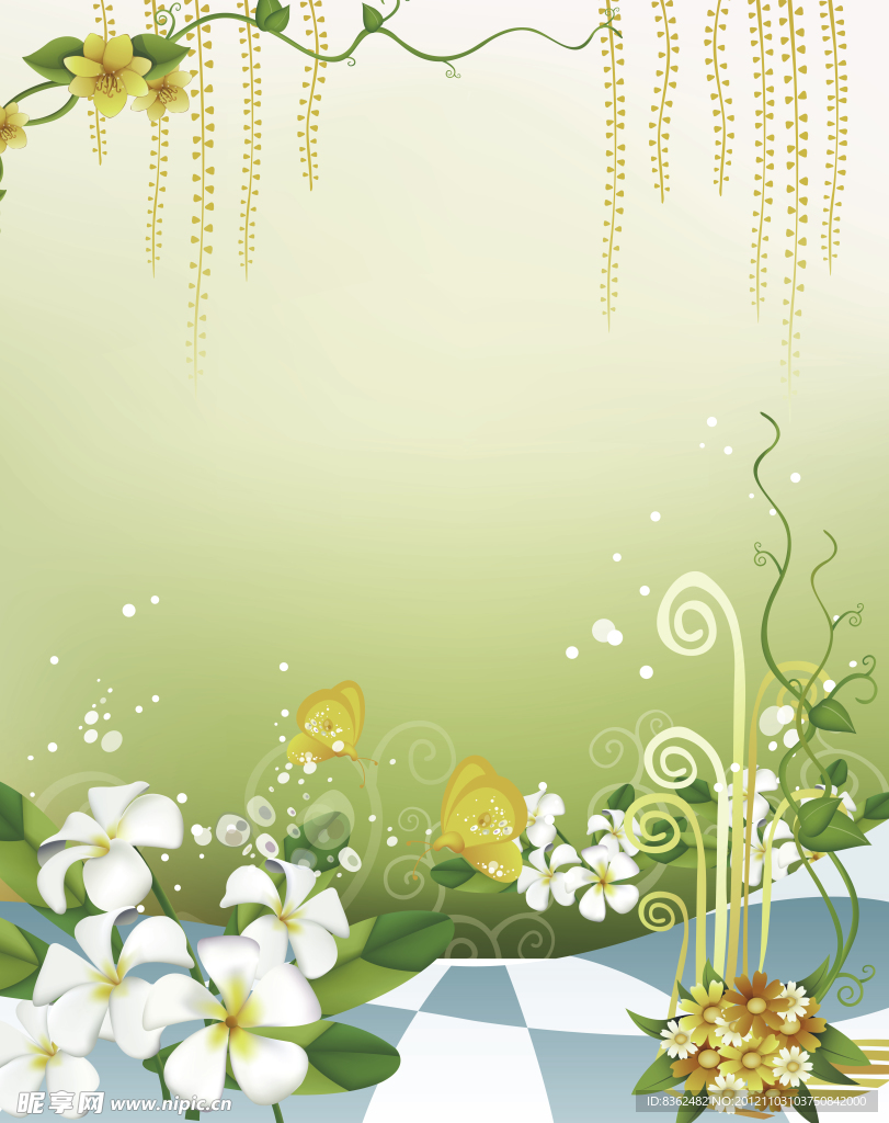 花朵移门