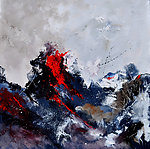 油画 抽象海浪