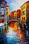 油画 威尼斯运河
