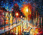 油画 冬夜