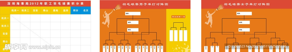 羽毛球比赛对阵图