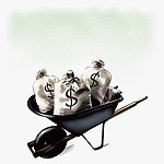 推车上的钱囊