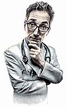 思考滑稽商务人物表情