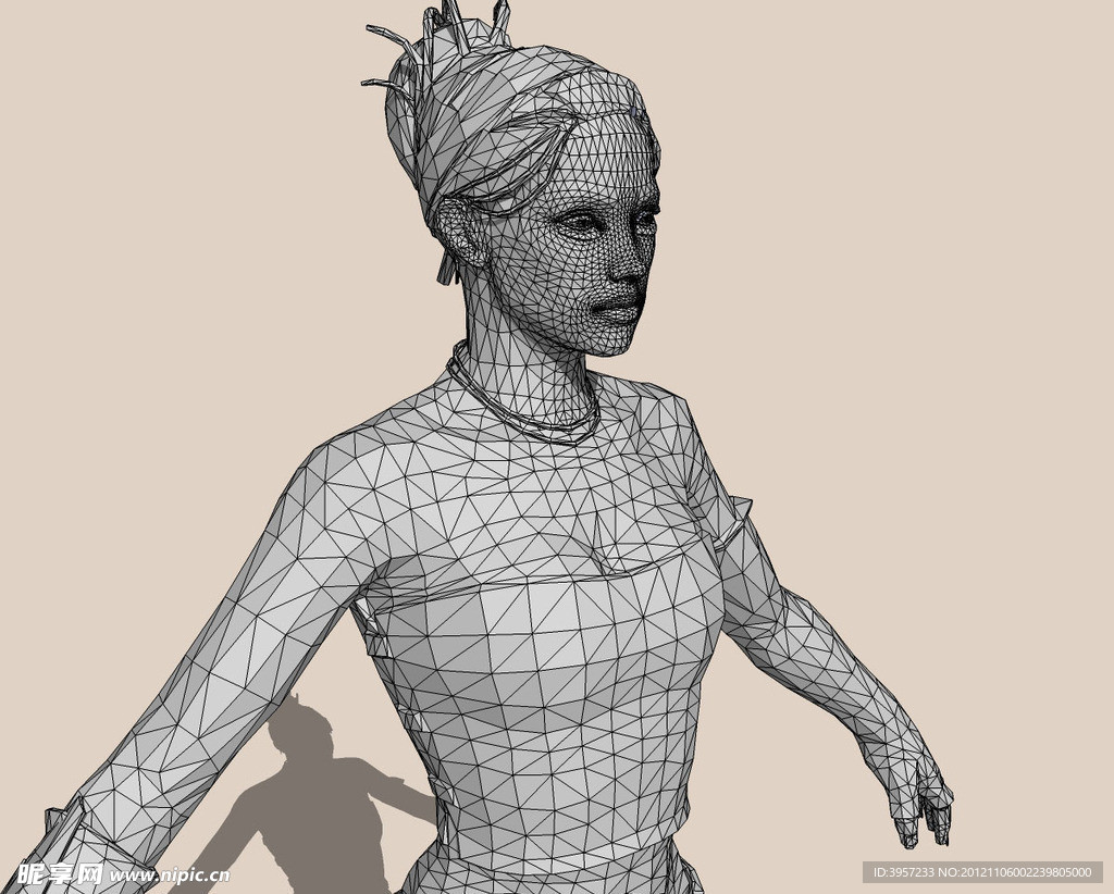 游戏美女3d模型