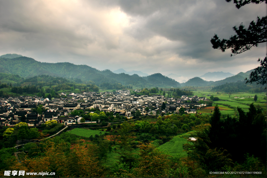 黄山西递古村落