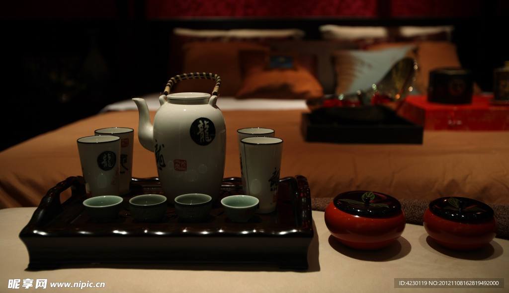 中式宝盒 茶具