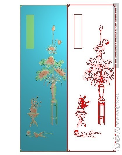 精雕图 百年好合花枝 jdp
