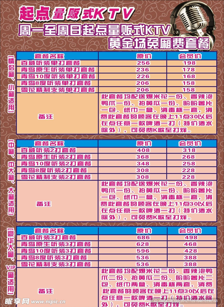 起点量贩式KTV手牌制作