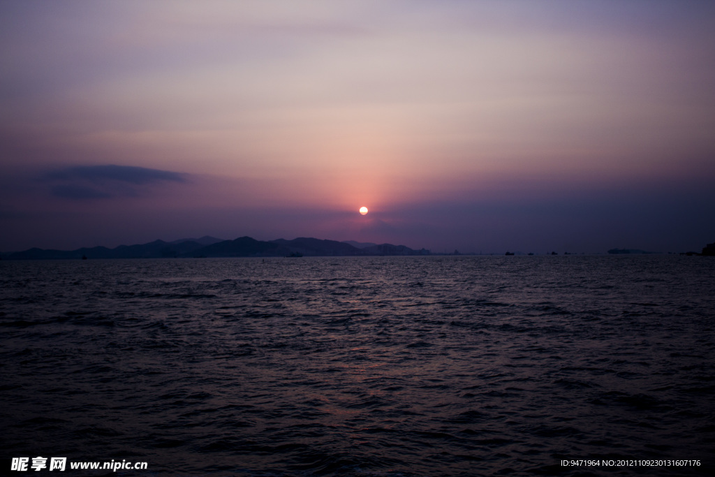 海边日落