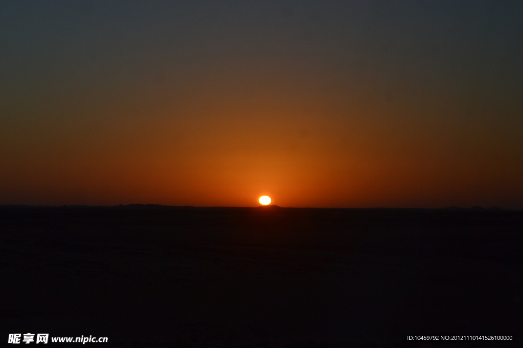 埃及沙漠夕阳