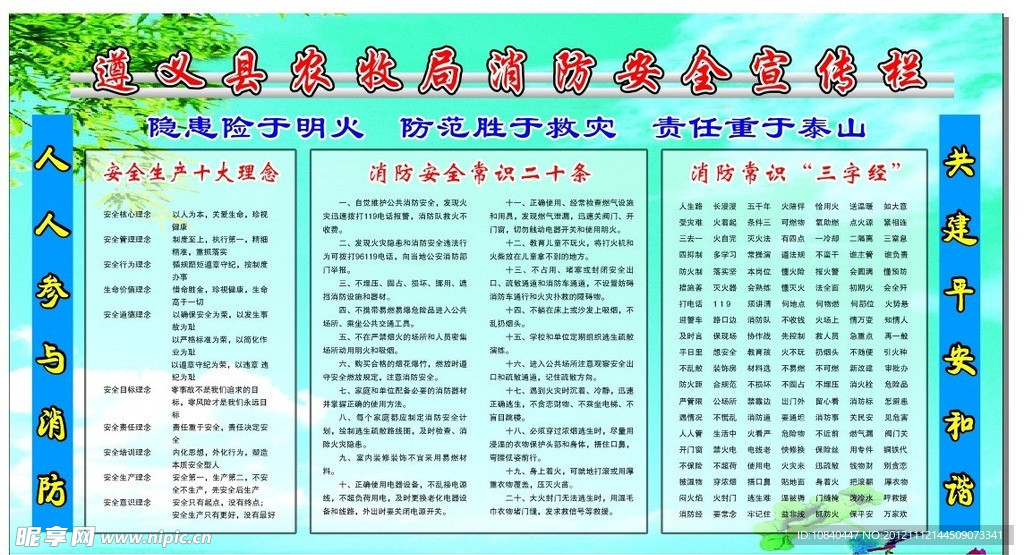 消防安全宣传栏