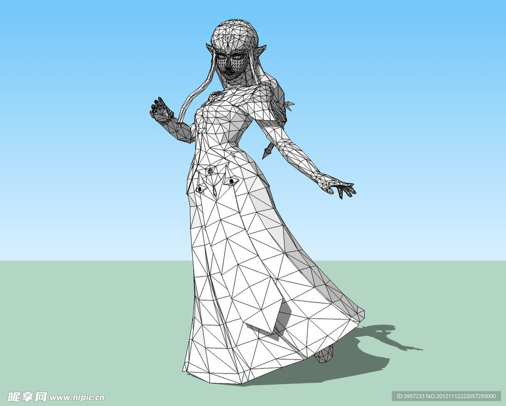 游戏美女3d模型