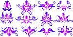 紫色花纹图形矢量素材