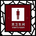 男卫生间男洗手间科室牌