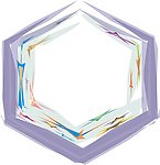 紫色主题六边形艺术相框