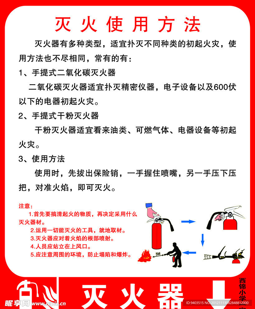 灭火使用方法