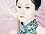 古典美女矢量素材