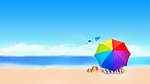 海滩彩伞