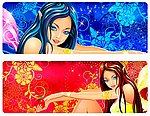 梦幻花纹花朵 魔法时尚女孩