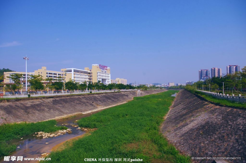 城市环保 绿色河流