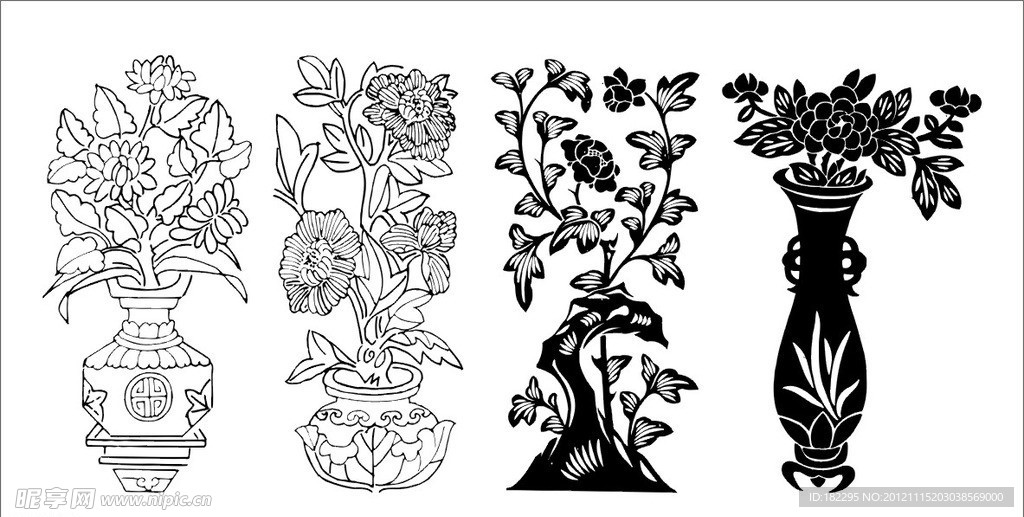 矢量 花草树木