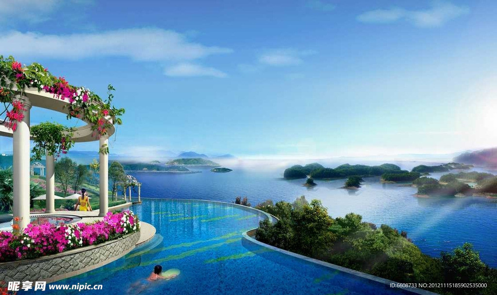巴厘岛别墅游泳池