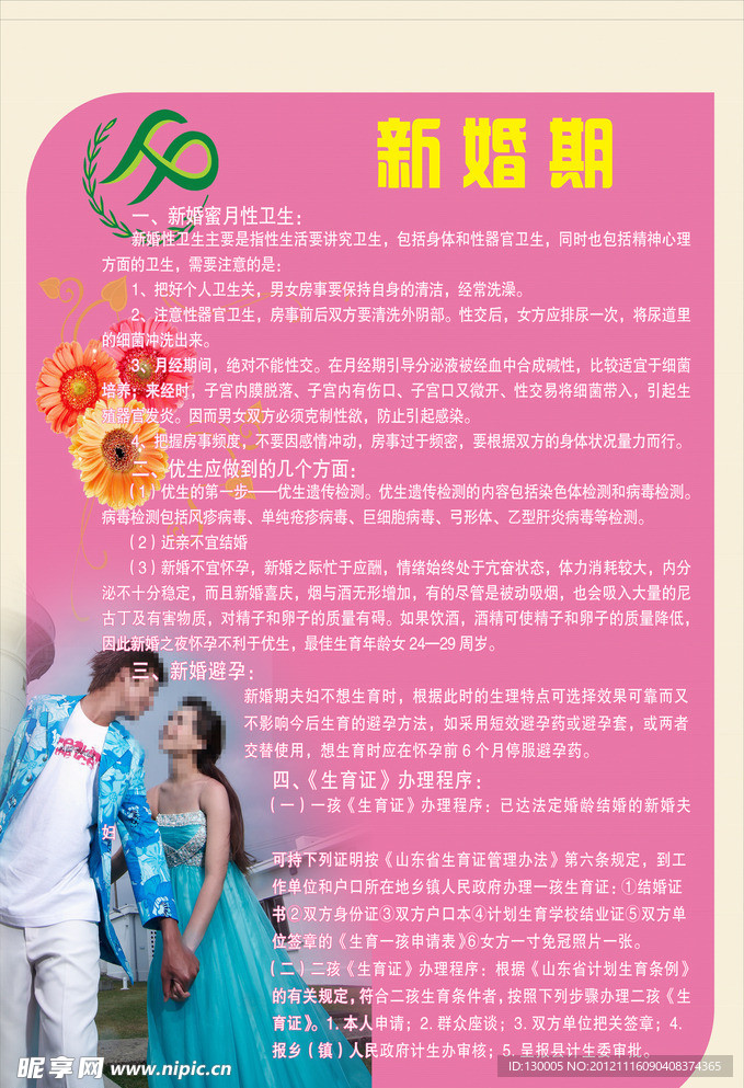 新婚期保健展板