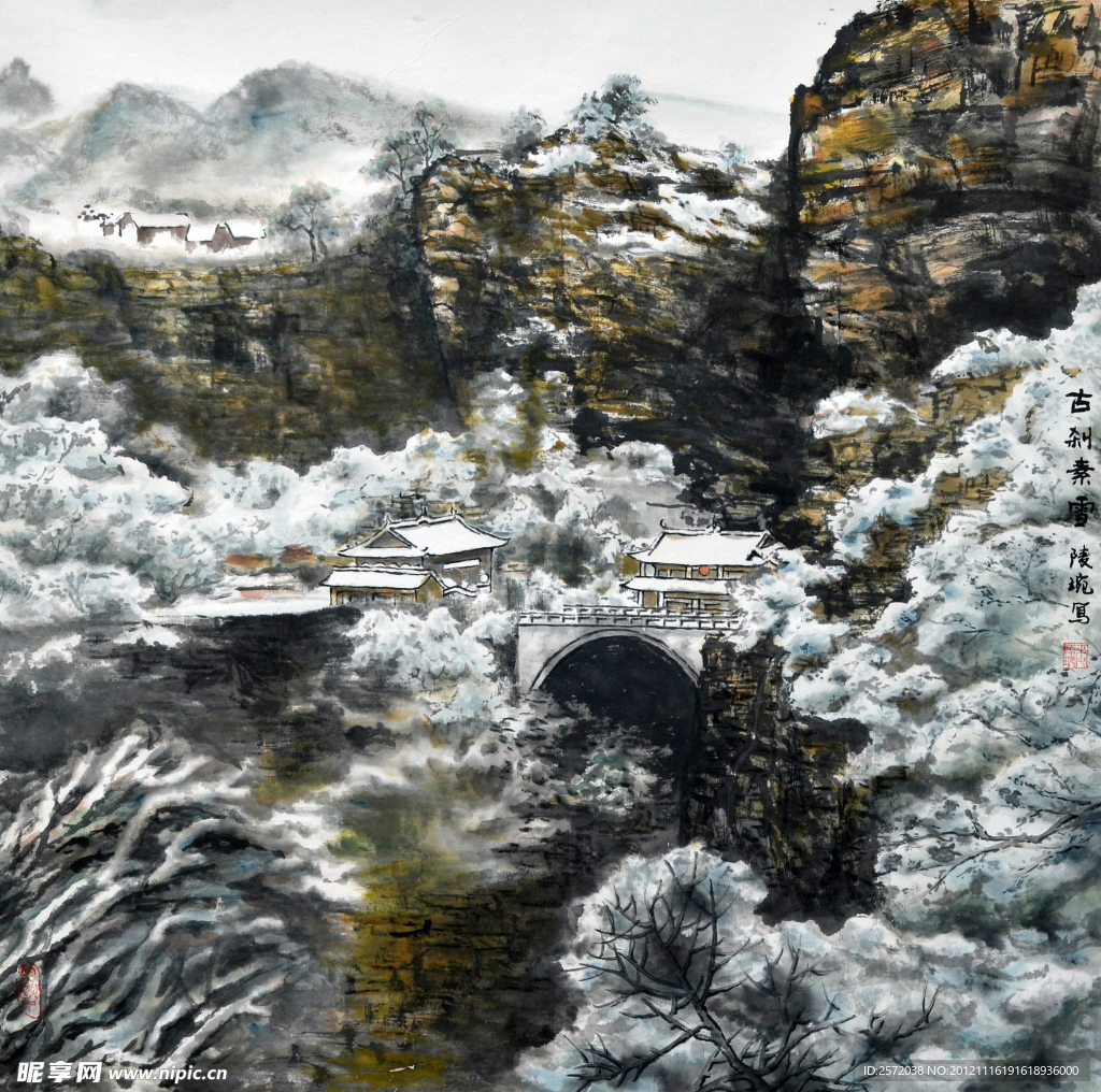 古刹素雪