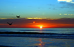 海岸夕阳
