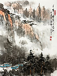 夕阳映山峰